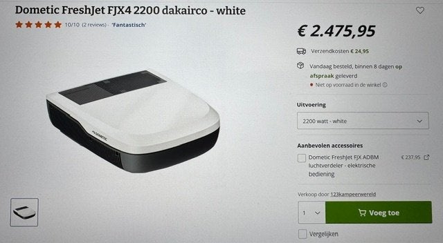 Airco Dometic FJX4 2200 met Garantie tot 24 juli 2028!!, Ophalen, Zo goed als nieuw