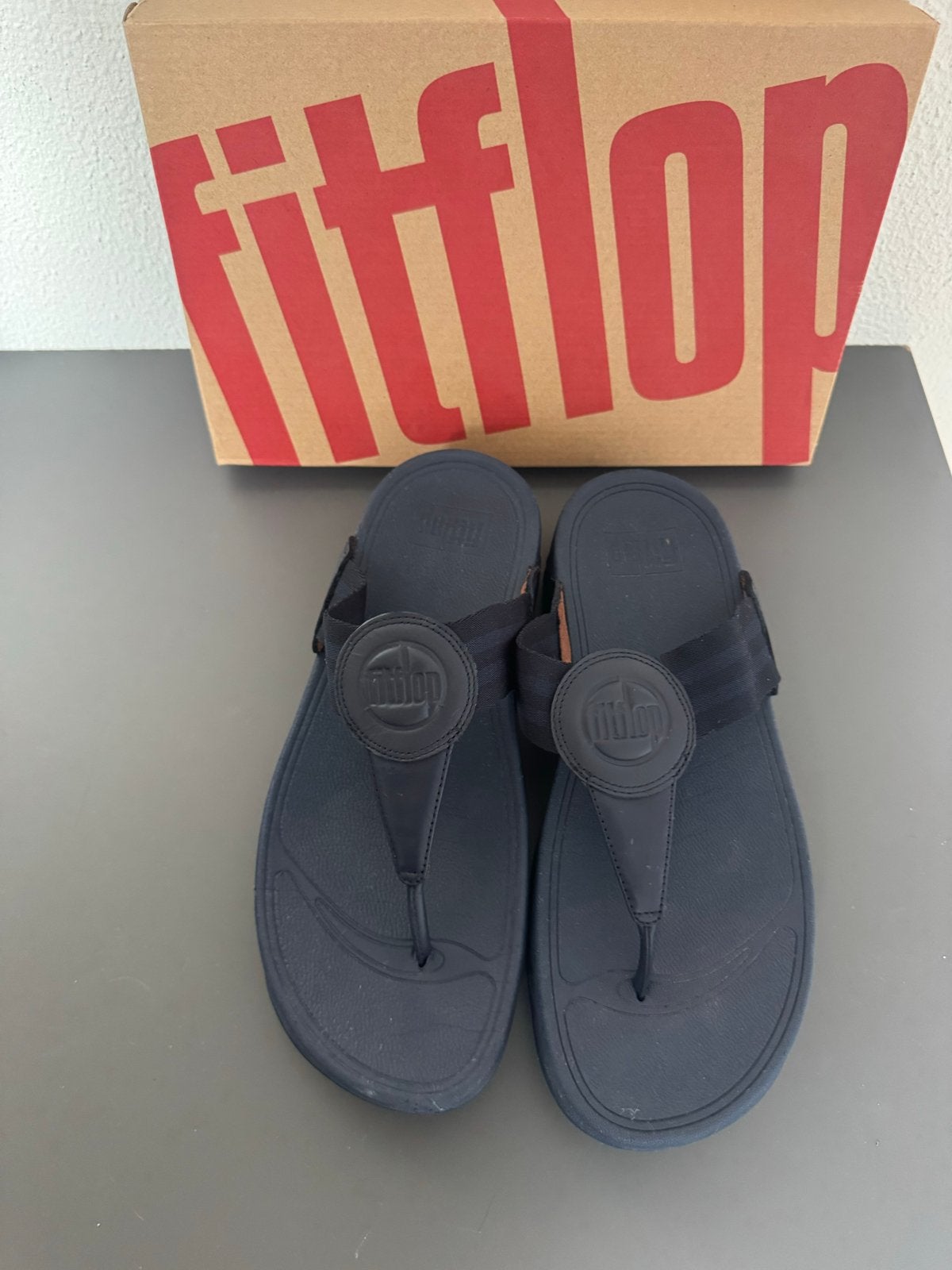 Fitflop slippers maat 39 blauw ZGAN, Ophalen of Verzenden, Gedragen, Blauw, Slippers