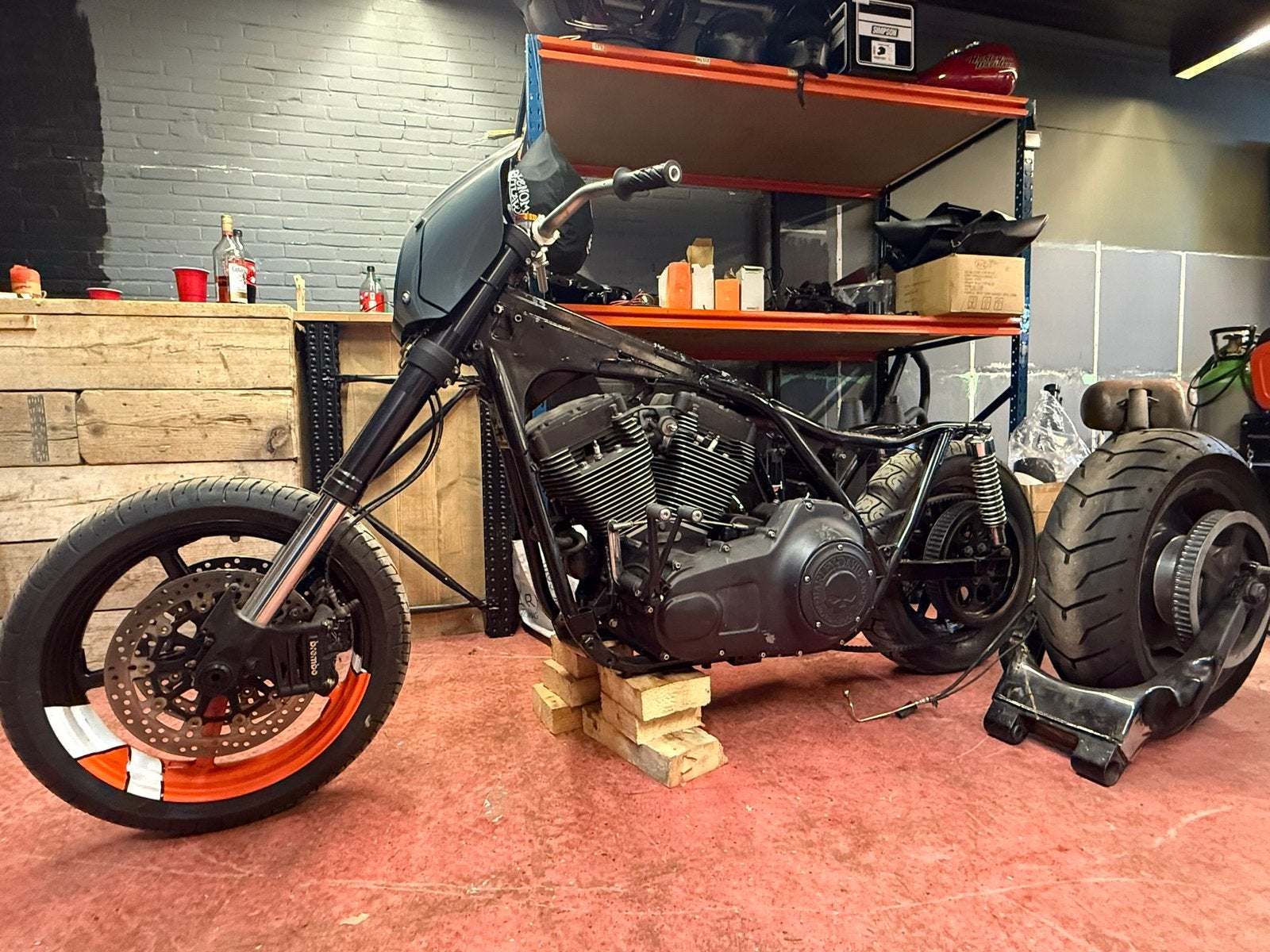 Harley fxr frame met kenteken, Ophalen