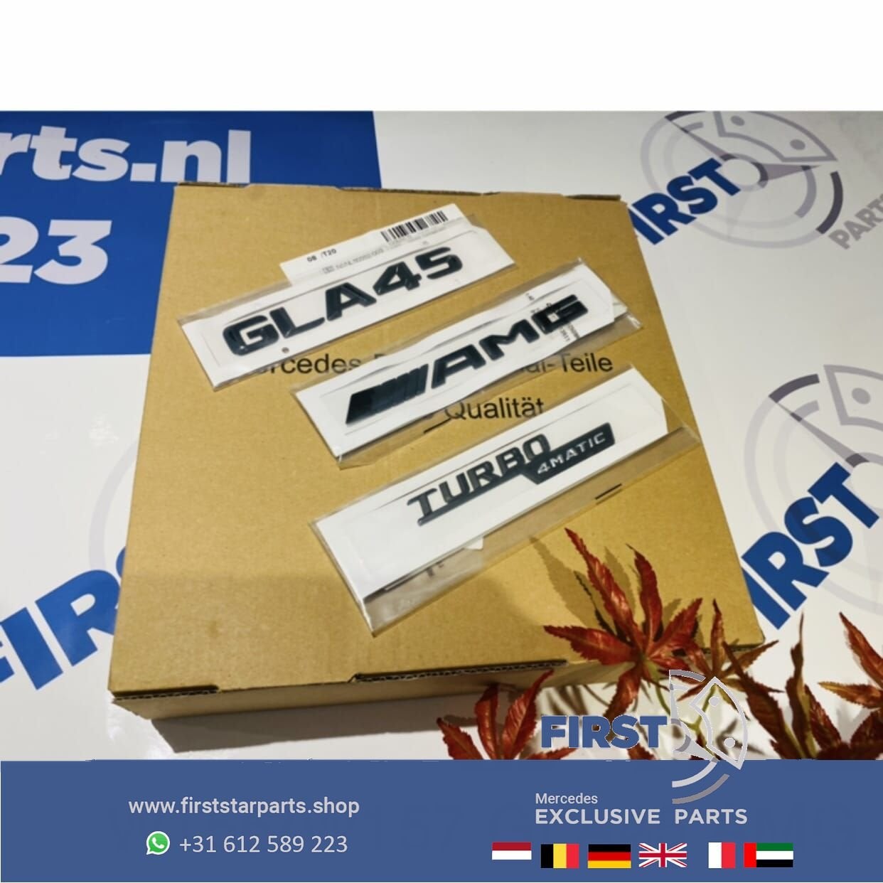 W156 H247 GLA45 AMG LOGO SET ZWART EMBLEMEN SET Mercedes GLA, Gebruikt, -, Ophalen of Verzenden, -