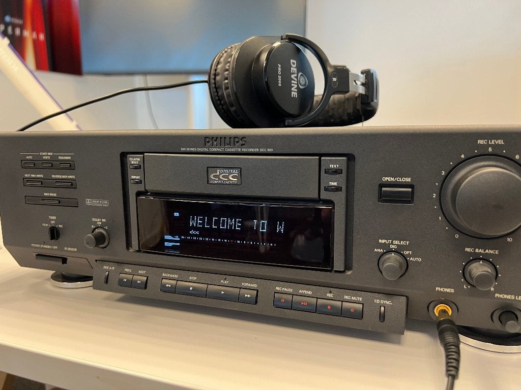 Philips DCC900 recorder + DCC cassette collectie, Audio, Tv en Foto, Ophalen of Verzenden, Enkel, Philips, Tiptoetsen