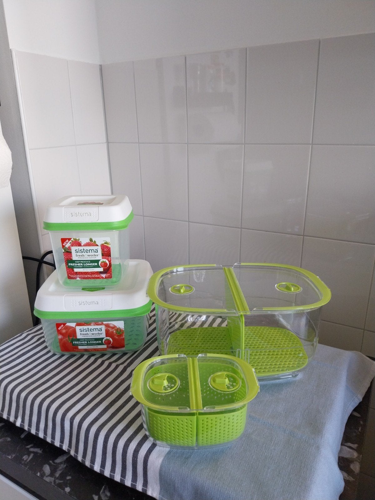 Sistema Fresh Works bewaardozen voor versproducten, Kunststof, Ophalen of Verzenden, Zo goed als nieuw, Voorraadpot