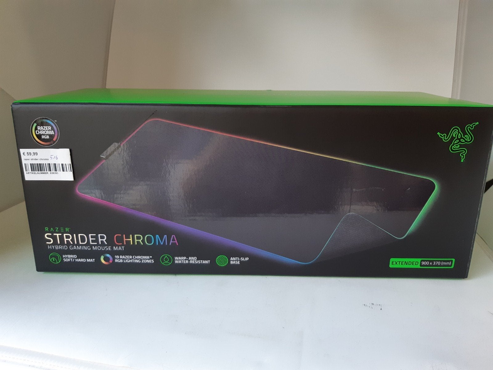 Razer Strider Chroma Hybrid Gaming Muismat Extended, Computers en Software, Muismatten, Razer Inc., Nieuw, Ophalen of Verzenden