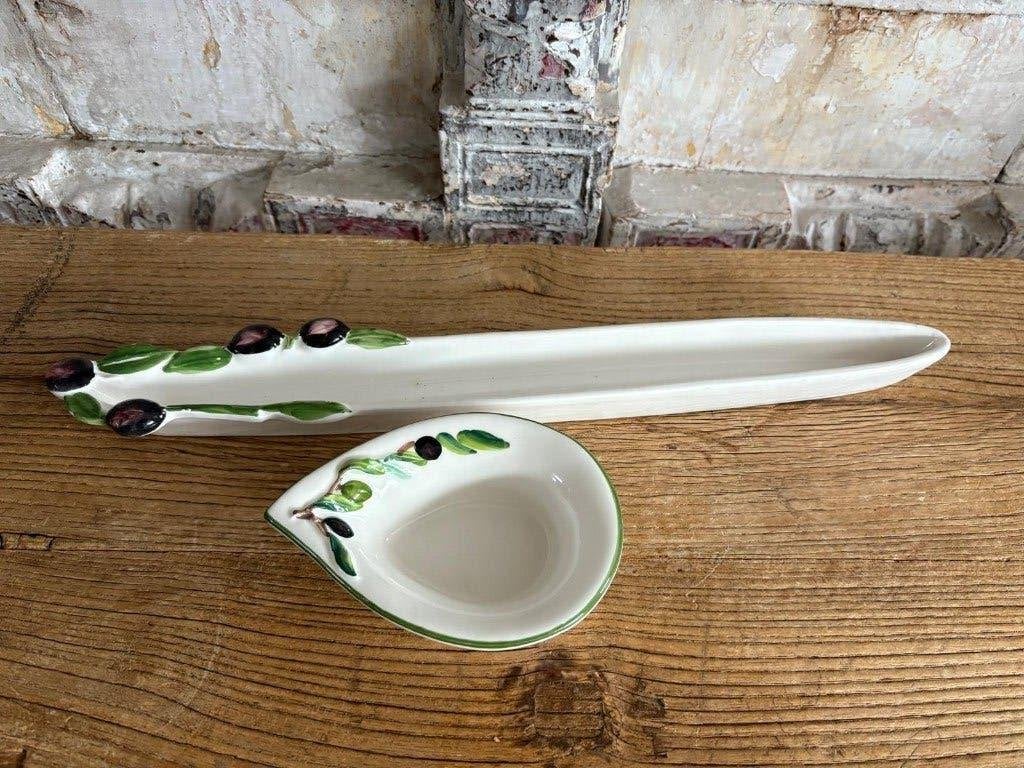 Bassano Made in Italy olijfbootje en pittenbakje, Ophalen of Verzenden
