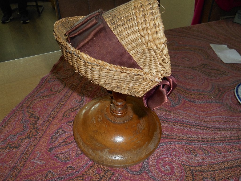 antieke hoedenstandaard met antiek hoedje, Ophalen of Verzenden