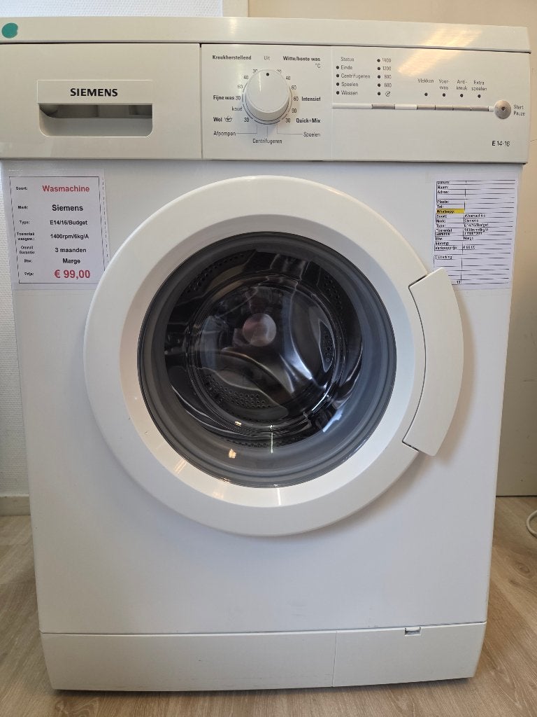 wasmachine - Siemens - Budget!, Witgoed en Apparatuur, Wasmachines, Ophalen, Duitsland, Refurbished, Voorlader