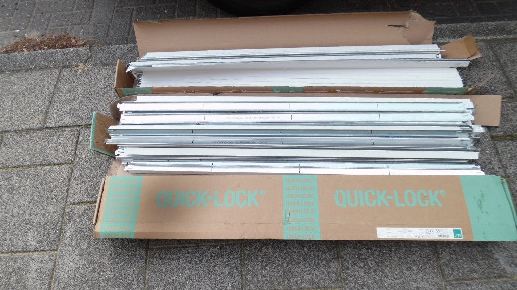 Quick -lock tussenprofiel systeemplafond nieuw+snelhangers, Ophalen, Nieuw