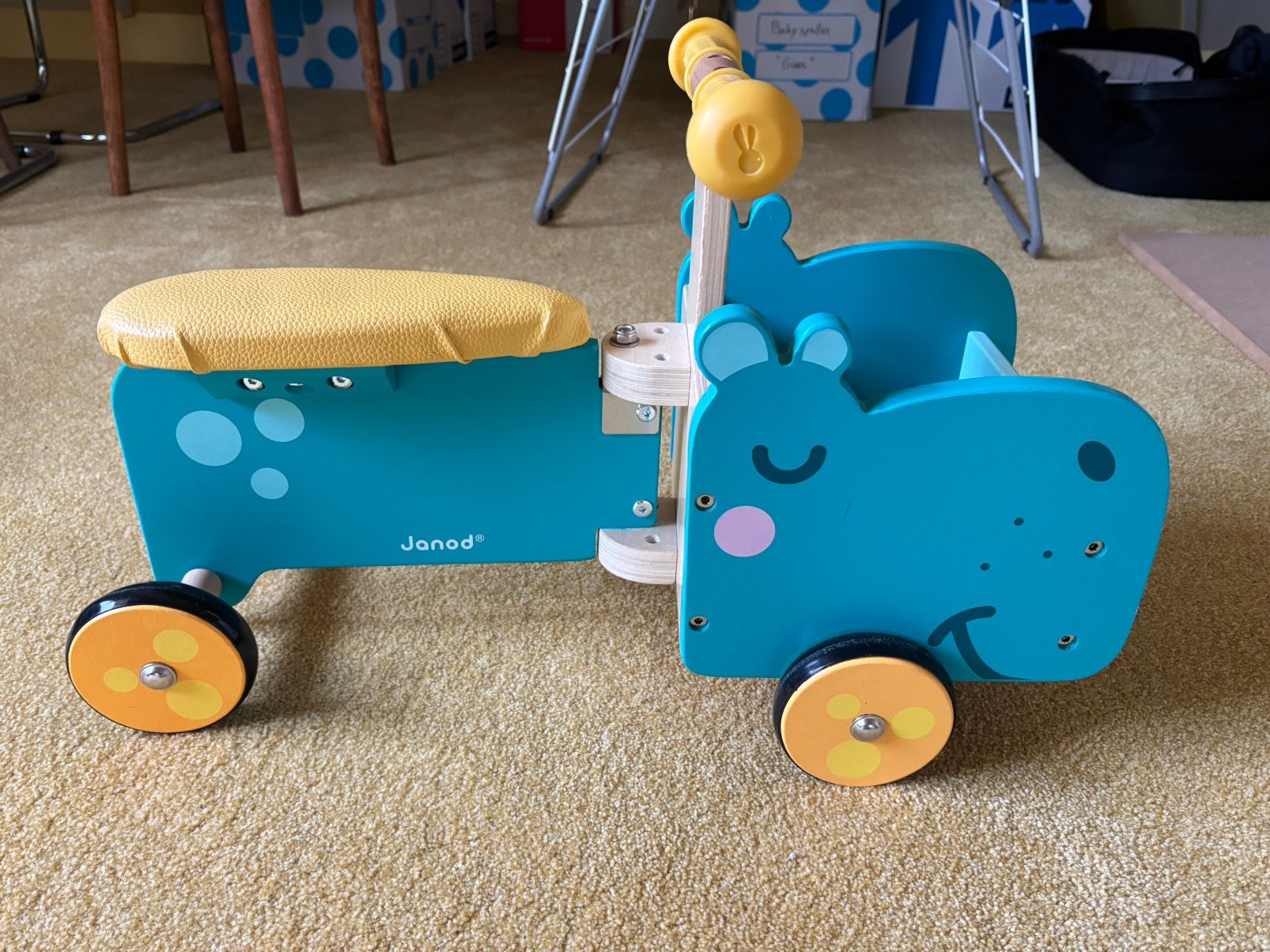 Bakfiets dreumes/peuter Janod, Ophalen, Zo goed als nieuw, Loopfiets