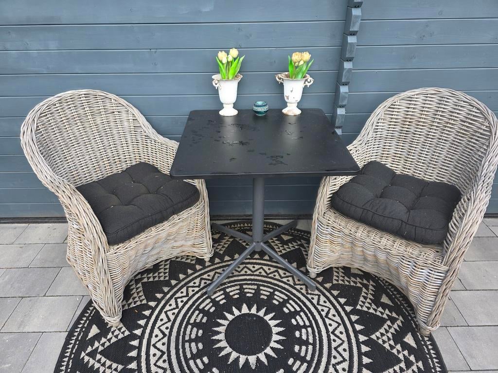 Gezellige  2 rotan stoelen, Rotan, Stoel, Tuinset, Ophalen