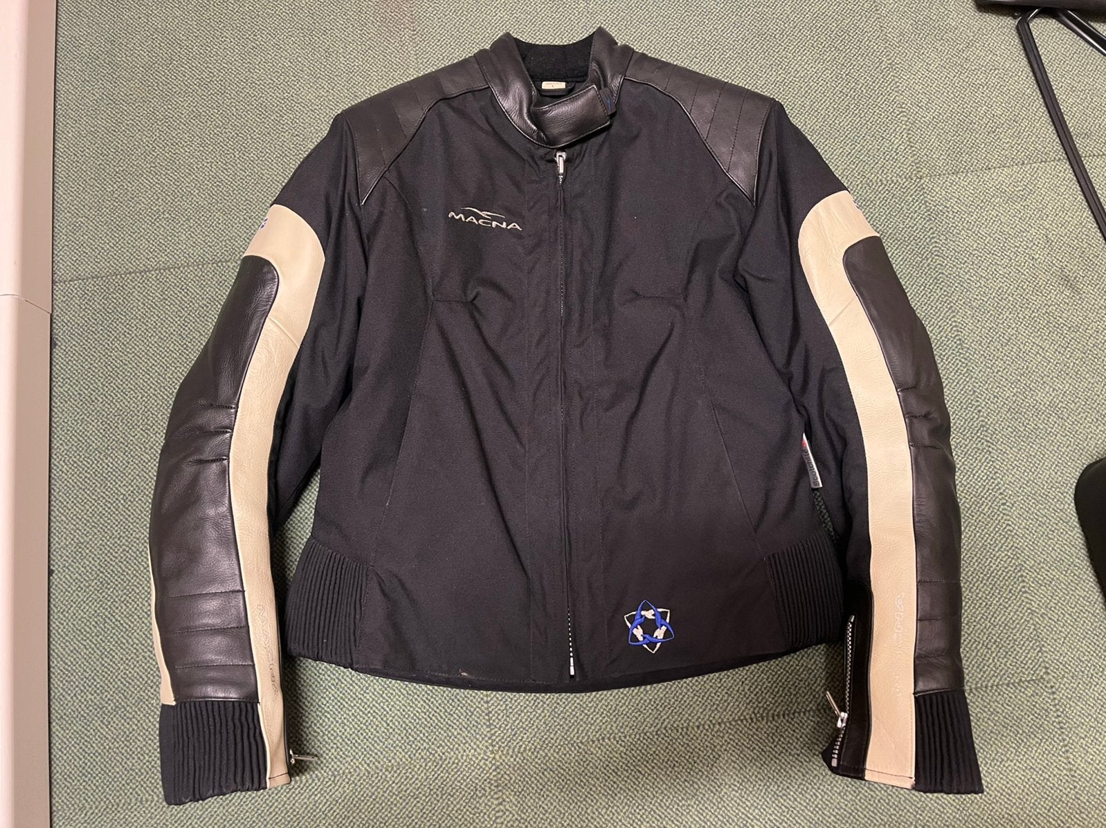 MACNA Dames motor/race jas/jack zwart/beige mt. L, Ophalen of Verzenden, Nieuw zonder kaartje, Dames, Jas | textiel