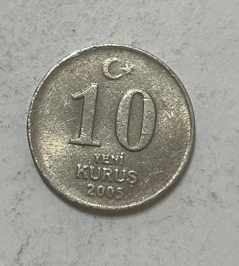 10 kurus Turkije 2005, Ophalen of Verzenden, Overige landen
