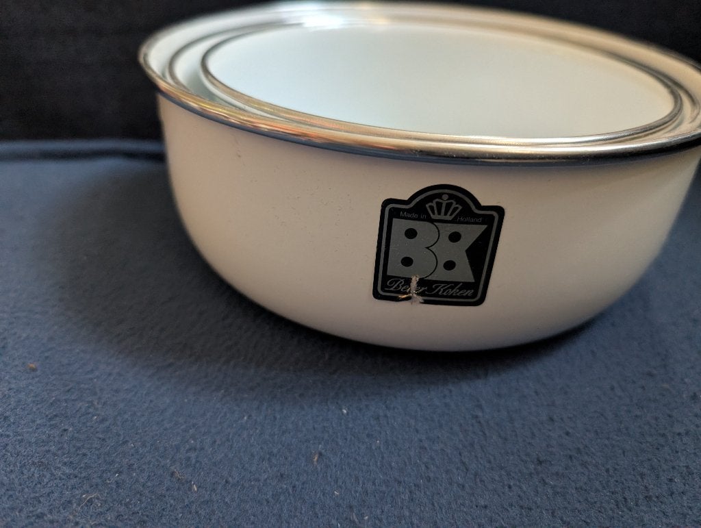 Bk emaille wit Holland pottery nieuw ! 15, 00, Ophalen of Verzenden, Nieuw, Overige materialen, Overige typen
