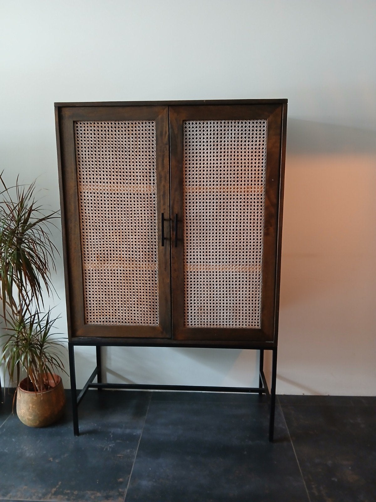 Massief houten Webbing kast, Ophalen, Nieuw, 25 tot 50 cm, Minder dan 100 cm