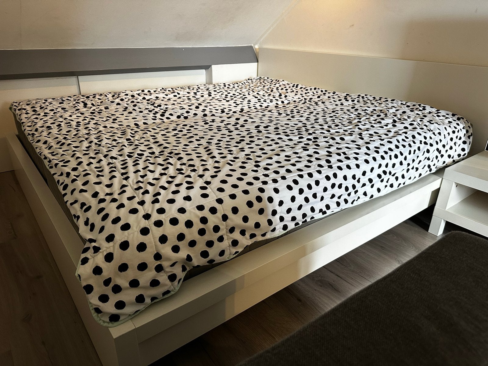 IKEA Malm 2-persoons bed met verstelbare lattenbodem, Ophalen, Verstelbaar, Wit, Tweepersoons