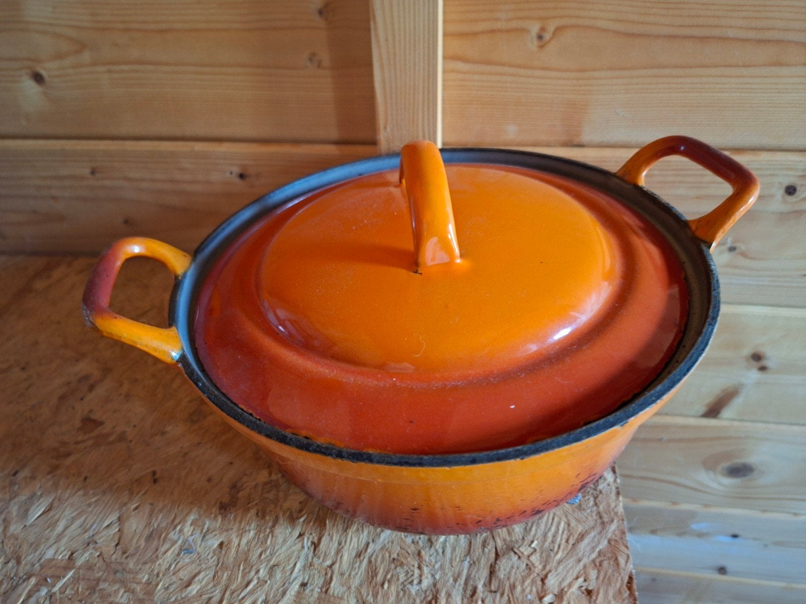Oude emaille vintage pan, Ophalen of Verzenden