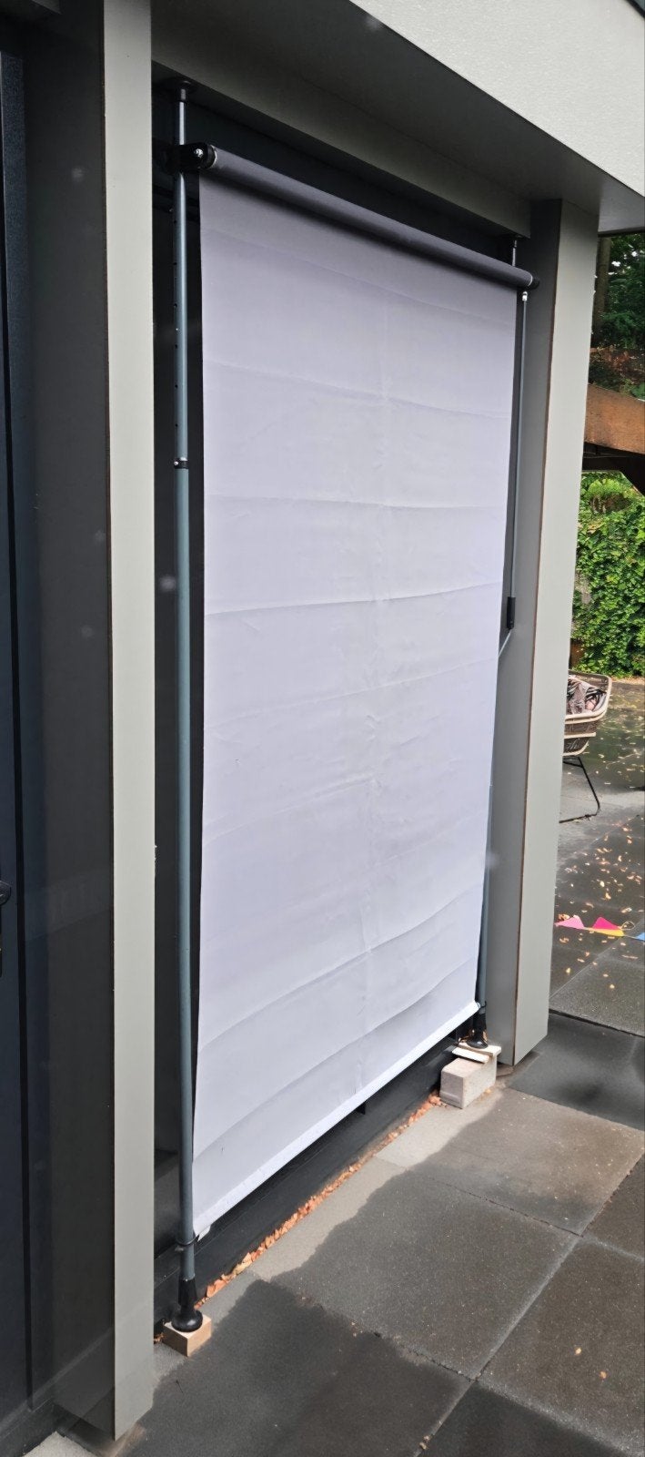 VidaXL Zonnescherm Screen Grijs - 138cm breed, Ophalen, Gebruikt, Minder dan 250 cm, Screen