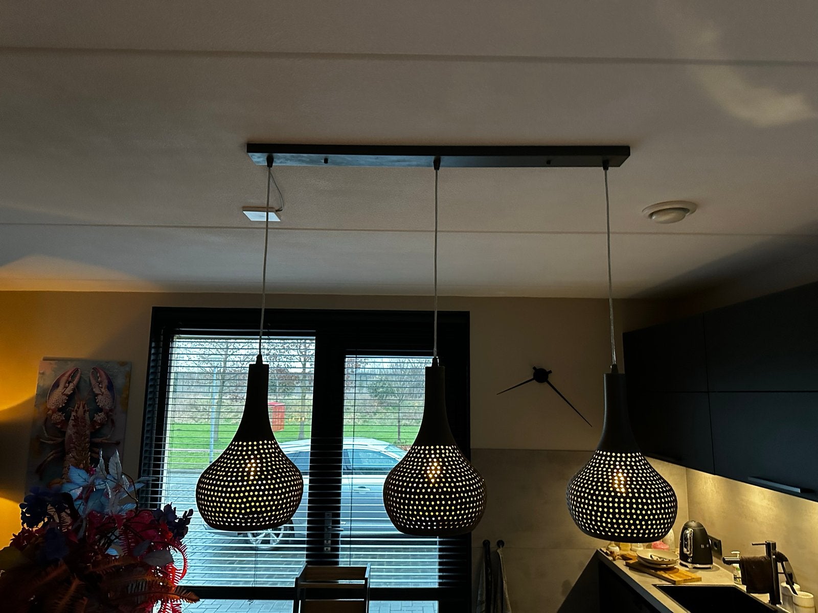 4 Living Hanglamp Renese Punch Grijs - Loods 5, Huis en Inrichting, Lampen | Hanglampen, Ophalen, Zo goed als nieuw, Metaal