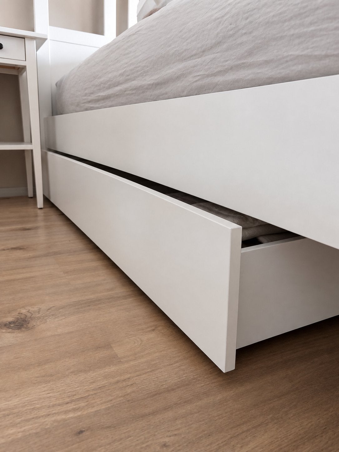 Opberglade onder bed, Ophalen, Gebruikt, Wit, Tweepersoons