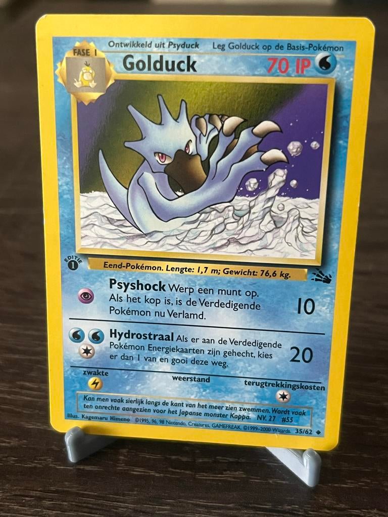Golduck 1e editie NL (35/62) - Fossiel - EX/Good, Ophalen of Verzenden, Gebruikt, Losse kaart