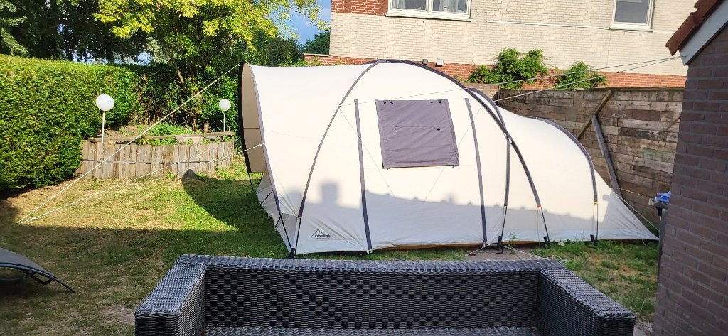 Campingtent, Ophalen, Gebruikt