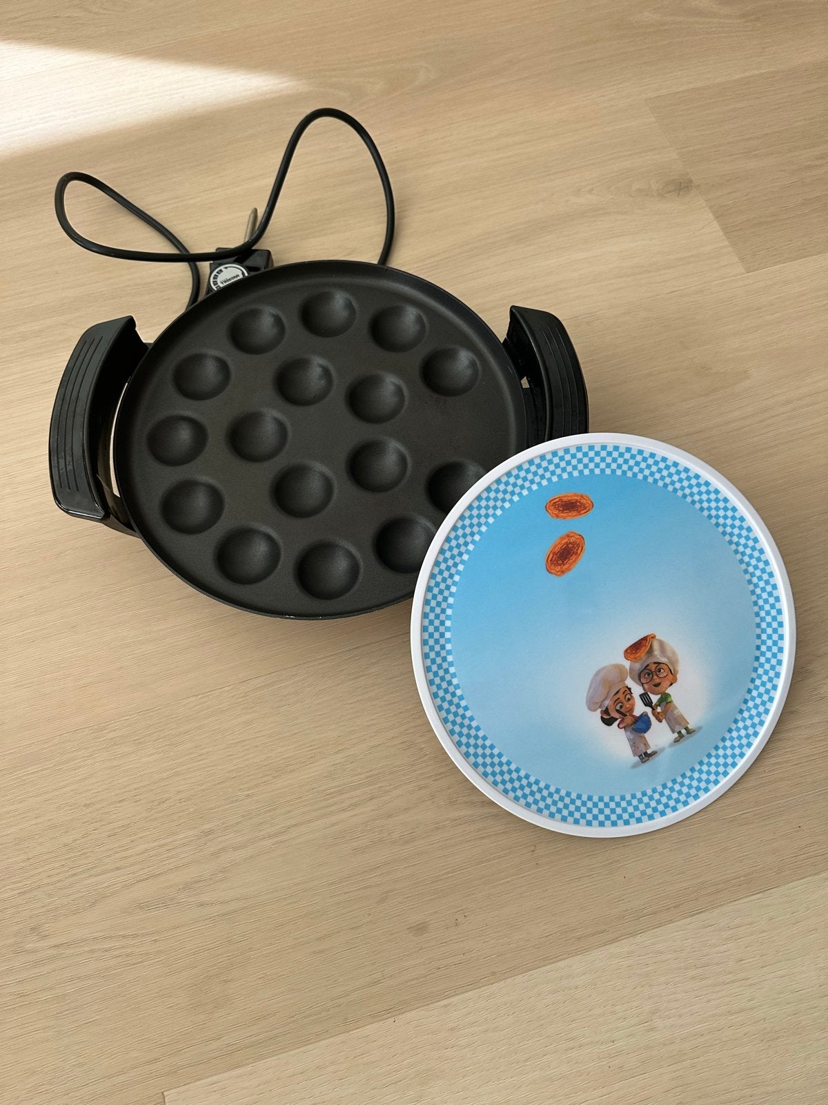 Poffertjesmaker met bord - Zo goed als nieuw, Ophalen of Verzenden, Zo goed als nieuw