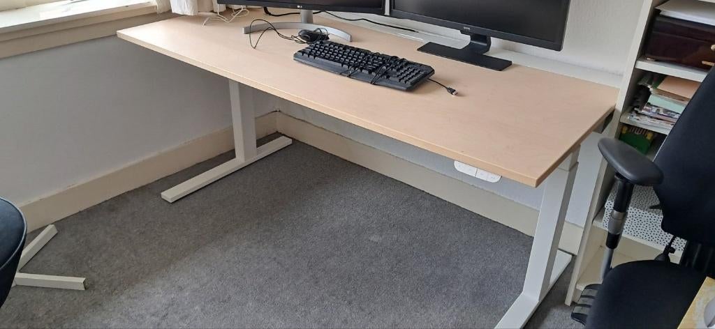 Elektrisch Zit Sta Bureau 160 x 80 Wit - Ikea Mittzon, Ophalen, Zit-sta bureau, 169 cm, Scandinavisch