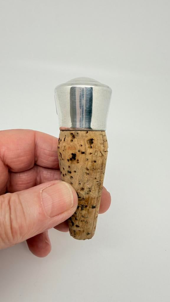 Antiek zilveren flessenstop met originele kurk., Antiek en Kunst, Verzenden