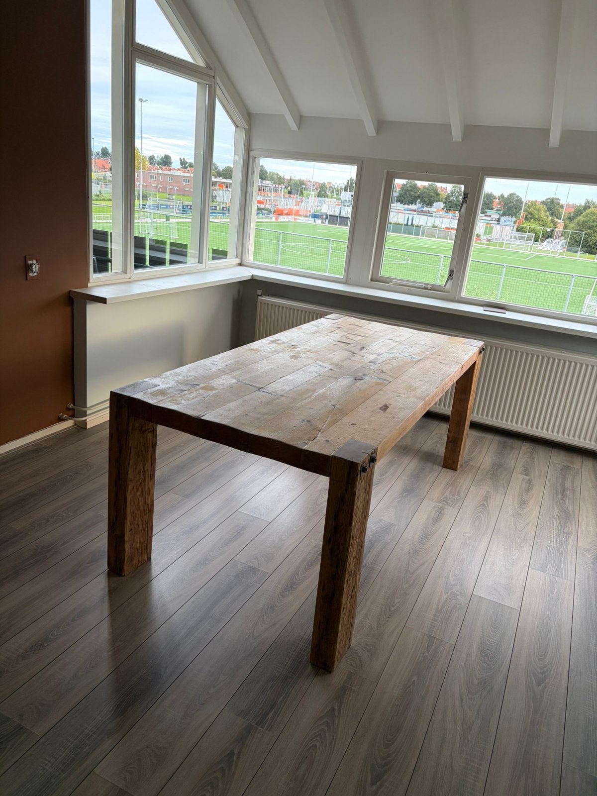 Massief Vuren eettafel 100 x 200 cm (1 x 2 meter), Huis en Inrichting, Ophalen, Gebruikt, Eikenhout, 50 tot 100 cm