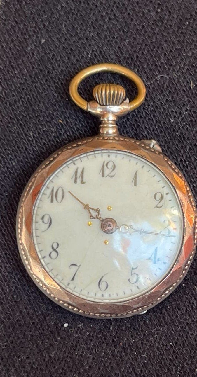 Antiek …Lopend Zilveren Horloge Gemerkt O800 en Meesterteken, Ophalen of Verzenden, Zilver