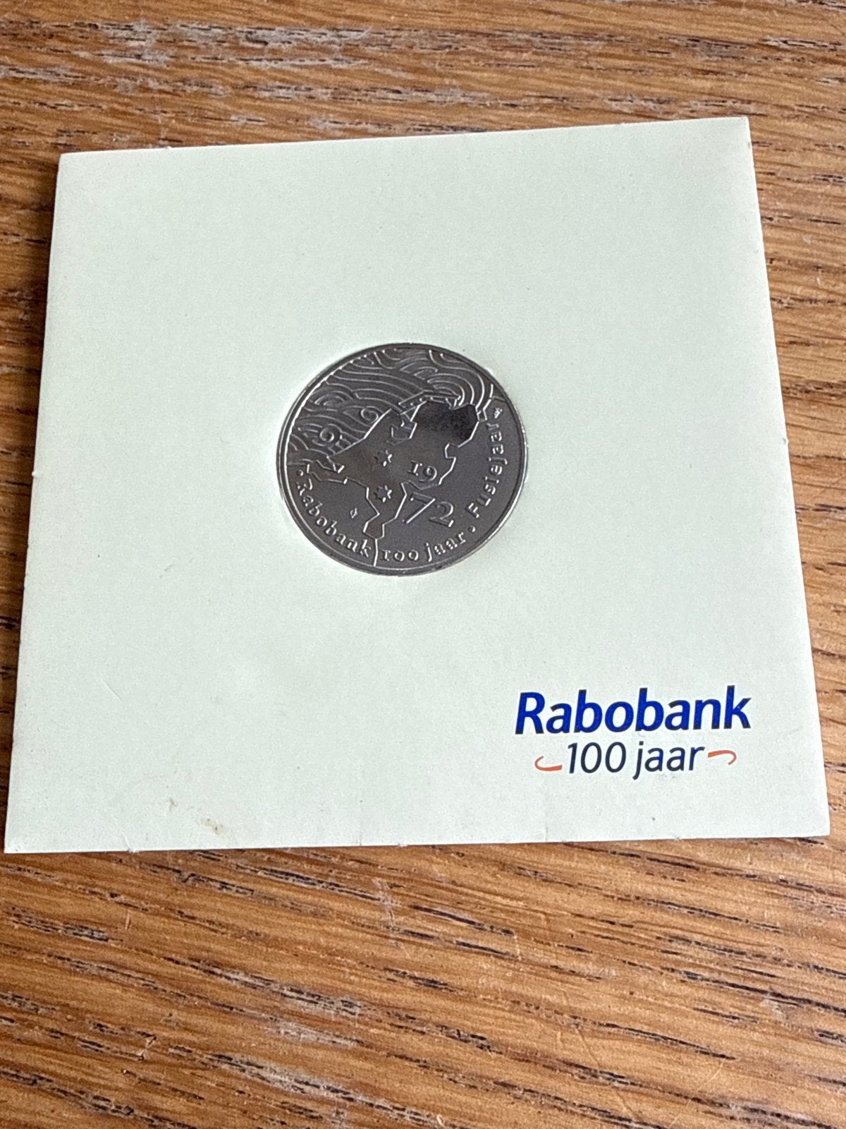 Rabobank 100 jaar Herdenkingsmunt Koningin Juliana, Postzegels en Munten, Munten | Nederland, Ophalen of Verzenden, Koningin Juliana