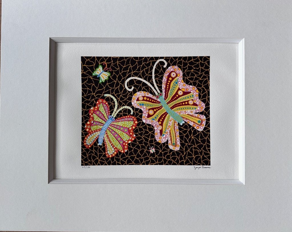 Yatoi Cusama vlinder offset litho, Antiek en Kunst, Kunst | Litho's en Zeefdrukken, Ophalen of Verzenden