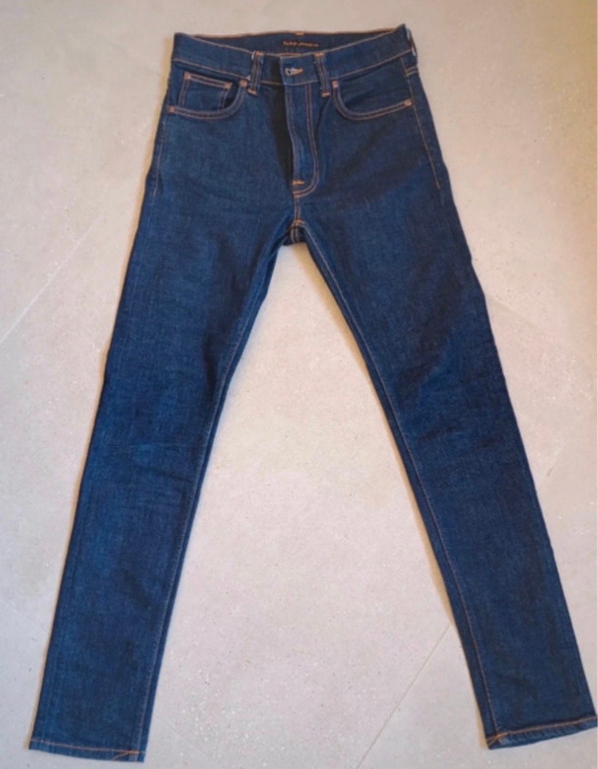 Nudie Jeans Lean Dean W30 L32 - Slim fit, Ophalen of Verzenden, Zo goed als nieuw, Blauw, W32 (confectie 46) of kleiner