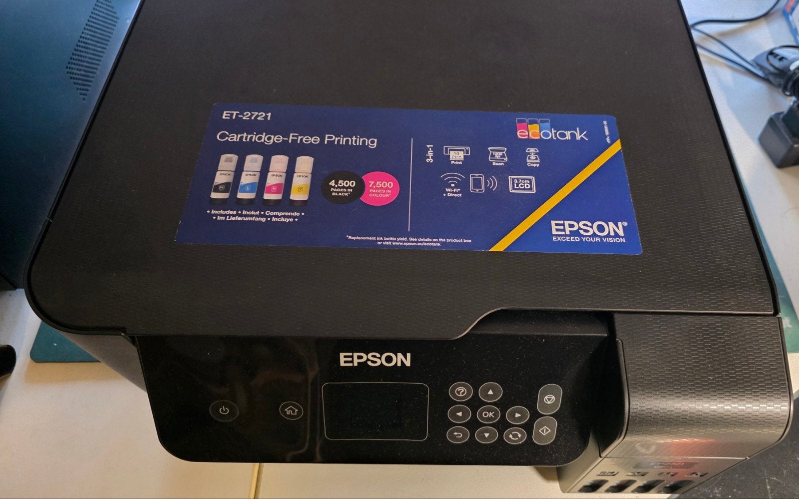 Epson EcoTank ET-2721 All-in-One Printer, Gebruikt, All-in-one, Draadloos, Ophalen of Verzenden