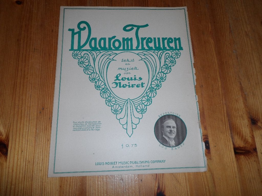 Waarom treuren - louis noiret - lou bandy, Muziek en Instrumenten, Piano, Ophalen of Verzenden, Zo goed als nieuw, Artiest of Componist