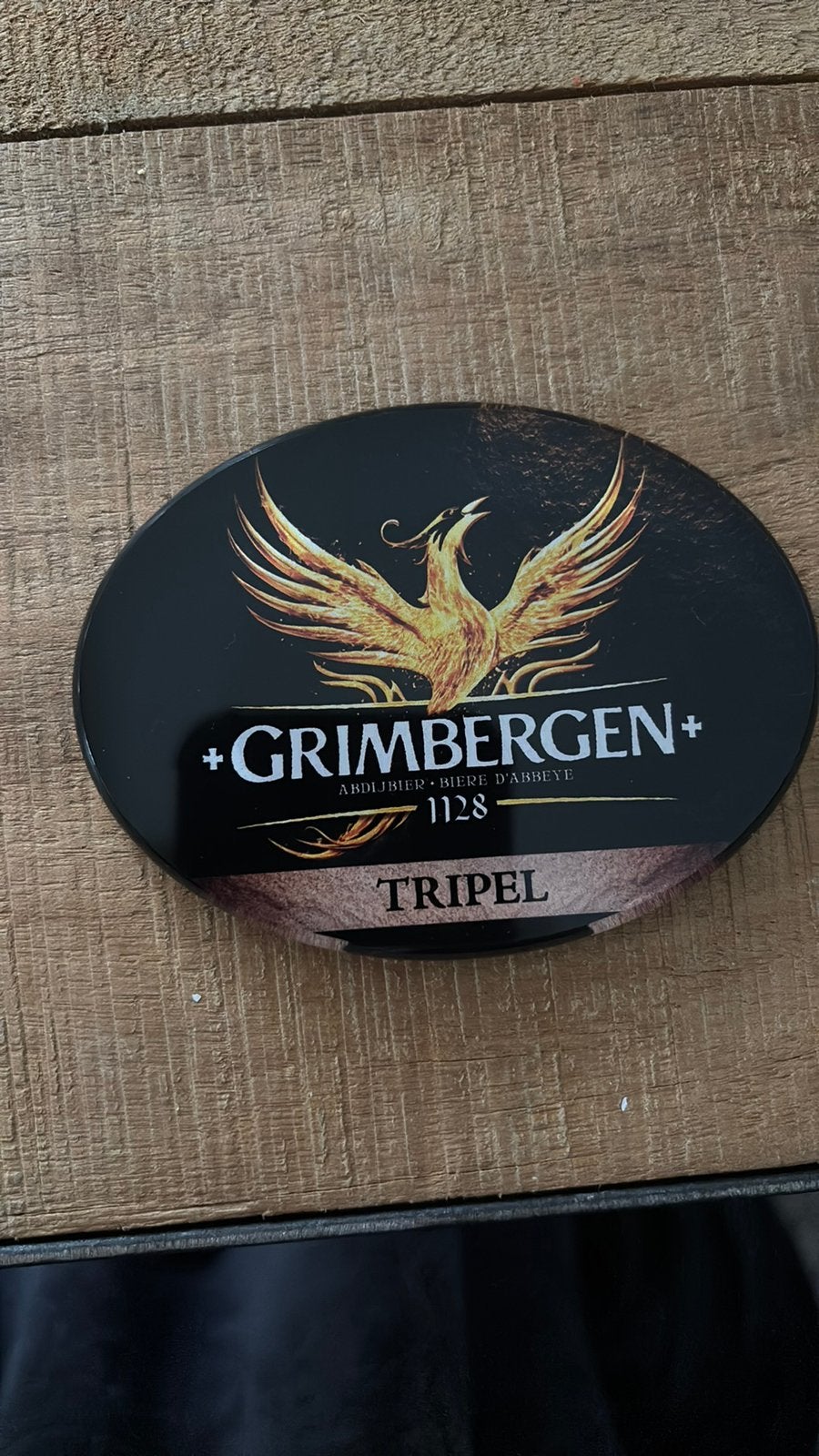 Taplens ovaal grimbergen tripel, Ophalen of Verzenden, Zo goed als nieuw, Overige merken