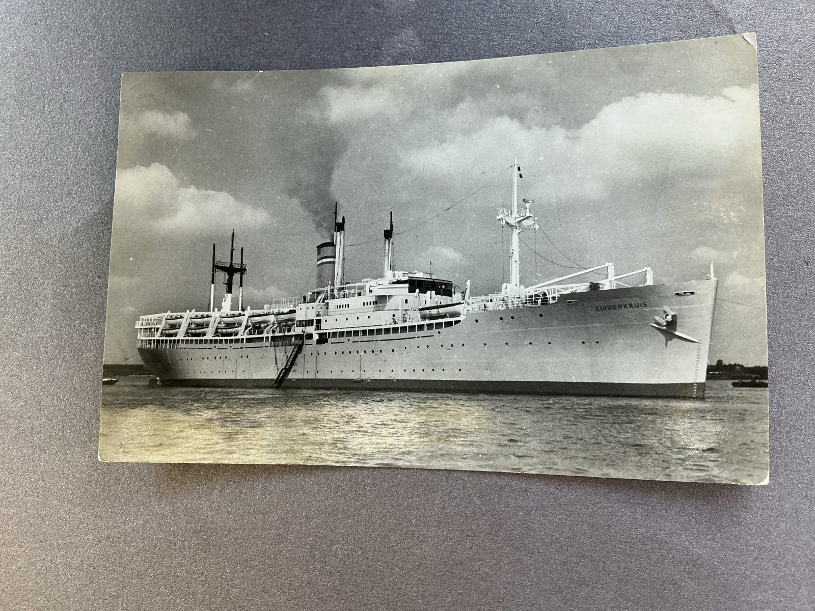Zuiderkruis  schip fotokaart - poststempel Zuiderkruis, Verzamelen, Verzenden, 1940 tot 1960, Gelopen, Utrecht