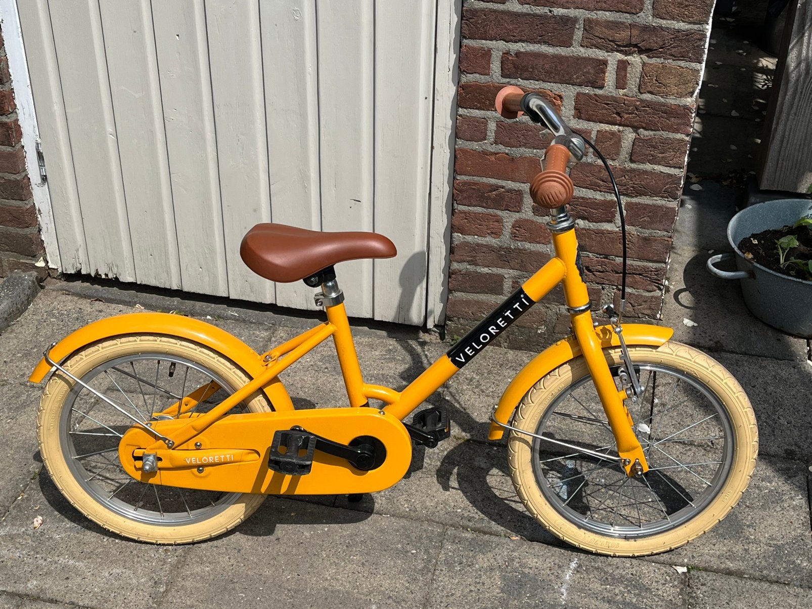 Veloretti Maxi kinderfiets 16 inch, Ophalen, Terugtraprem, Zijwieltjes, 16 tot 20 inch