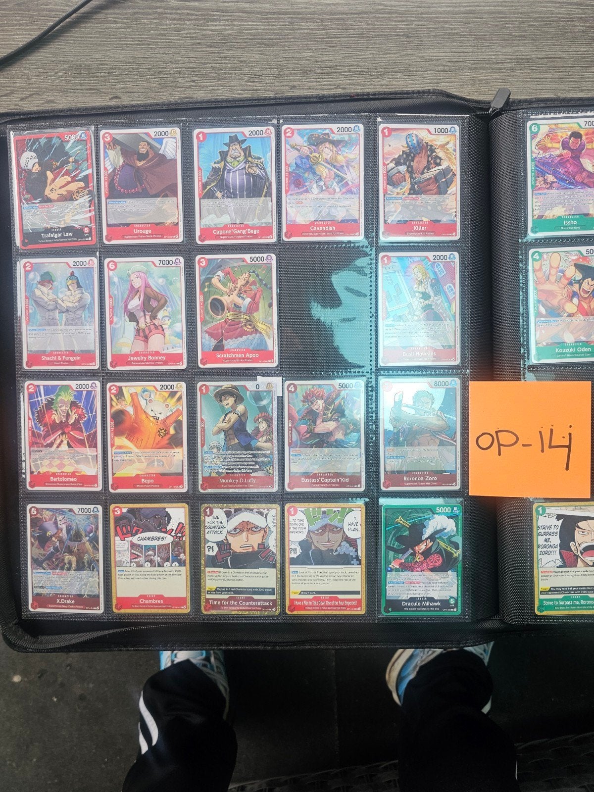 One piece Bass set op14, Hobby en Vrije tijd, Verzamelkaartspellen | Overige, Ophalen of Verzenden, Nieuw, Meerdere kaarten, Foil