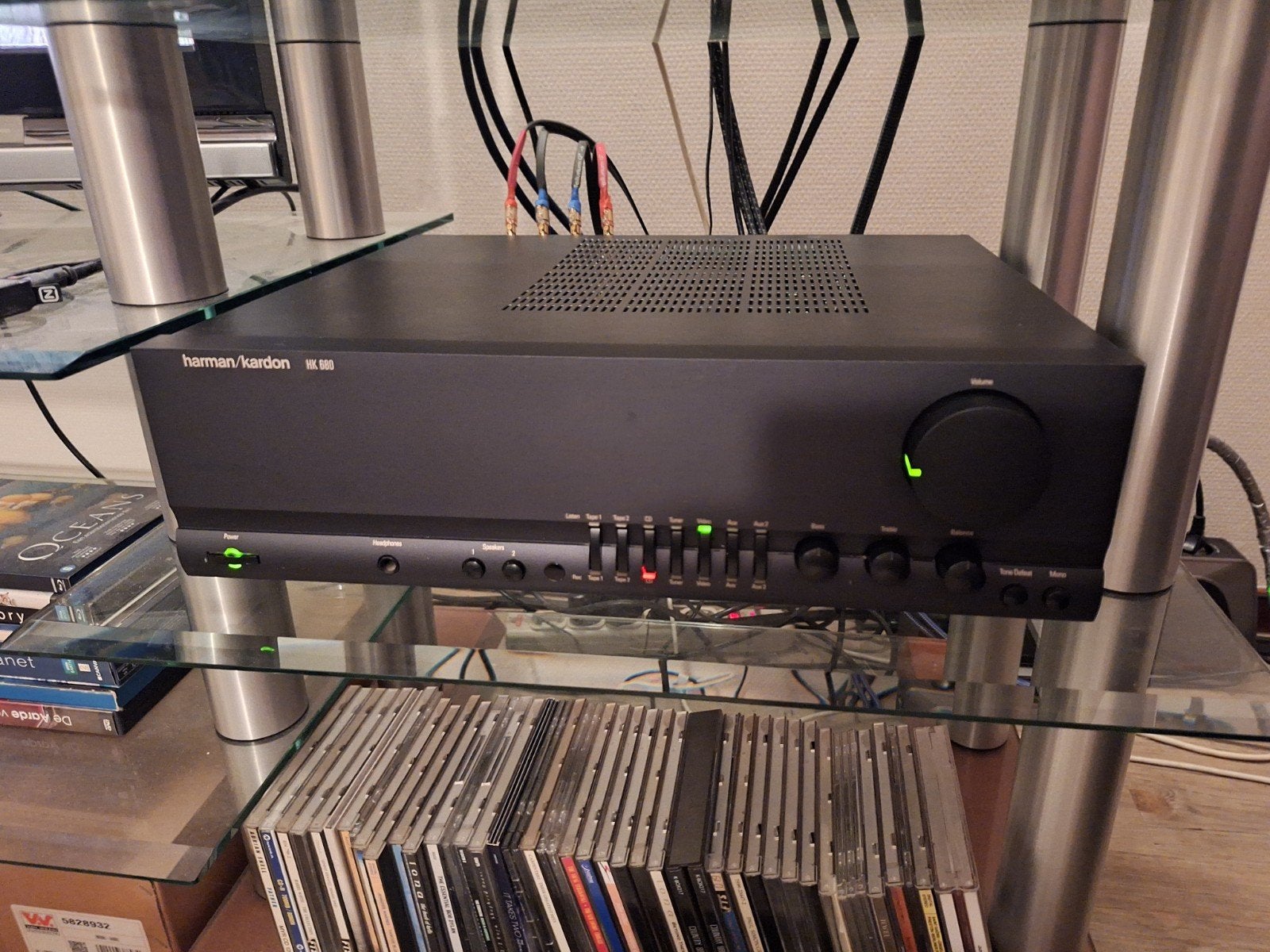 Harman Kardon HK 680 versterker - uitmuntende staat !, Zo goed als nieuw, 120 watt of meer, Stereo, Ophalen