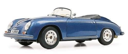 Porsche 356 Speedster, blauw metallic - 1:18 - Schuco, Overige merken, Schuco, Auto, Nieuw
