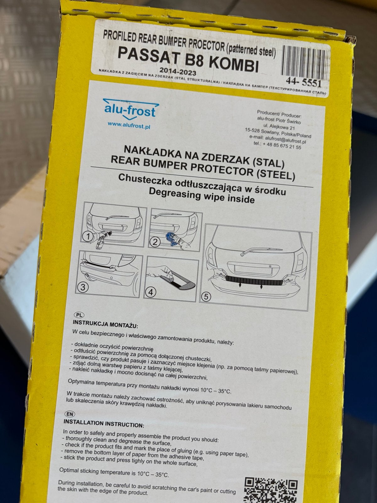 Achterbumper beschermer voor Passat B8 Kombi (2014-2023), Ophalen, Volkswagen, Nieuw, Achter