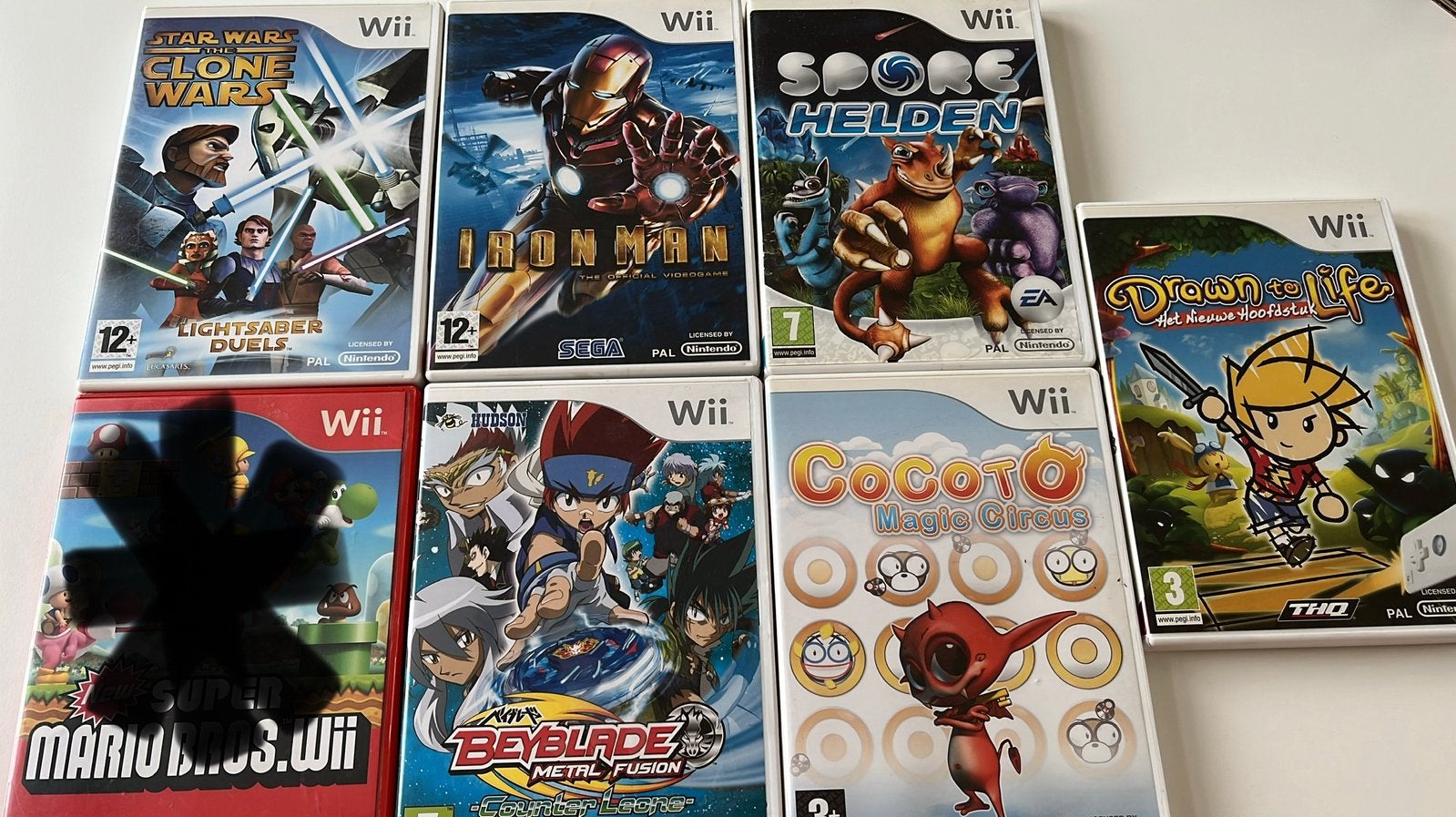 6 wii games, Spelcomputers en Games, 1 speler, Ophalen, Gebruikt, Vanaf 3 jaar