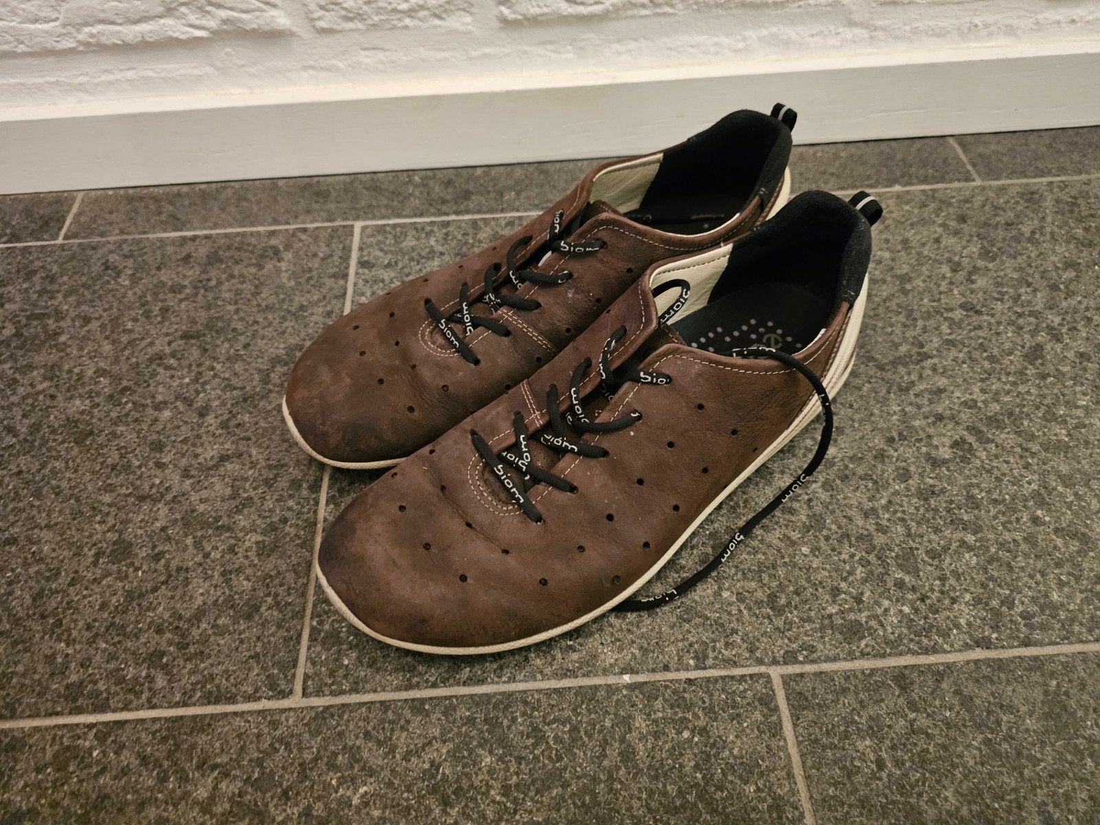 ECCO bruine sneakers, maat 43, Bruin, Sneakers of Gympen, Gedragen, Ophalen