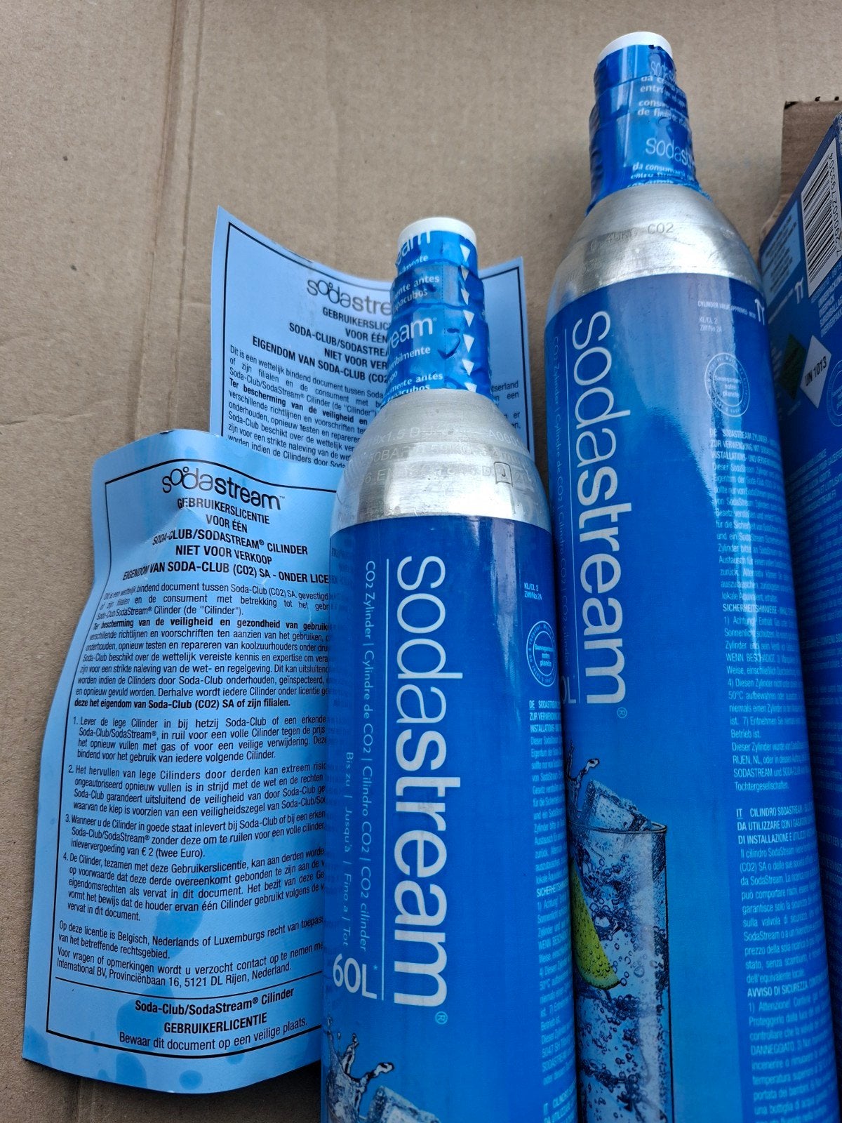 Sodastream Co2 Cilinder nieuw origineel geseald! Blauw., Ophalen of Verzenden, Nieuw