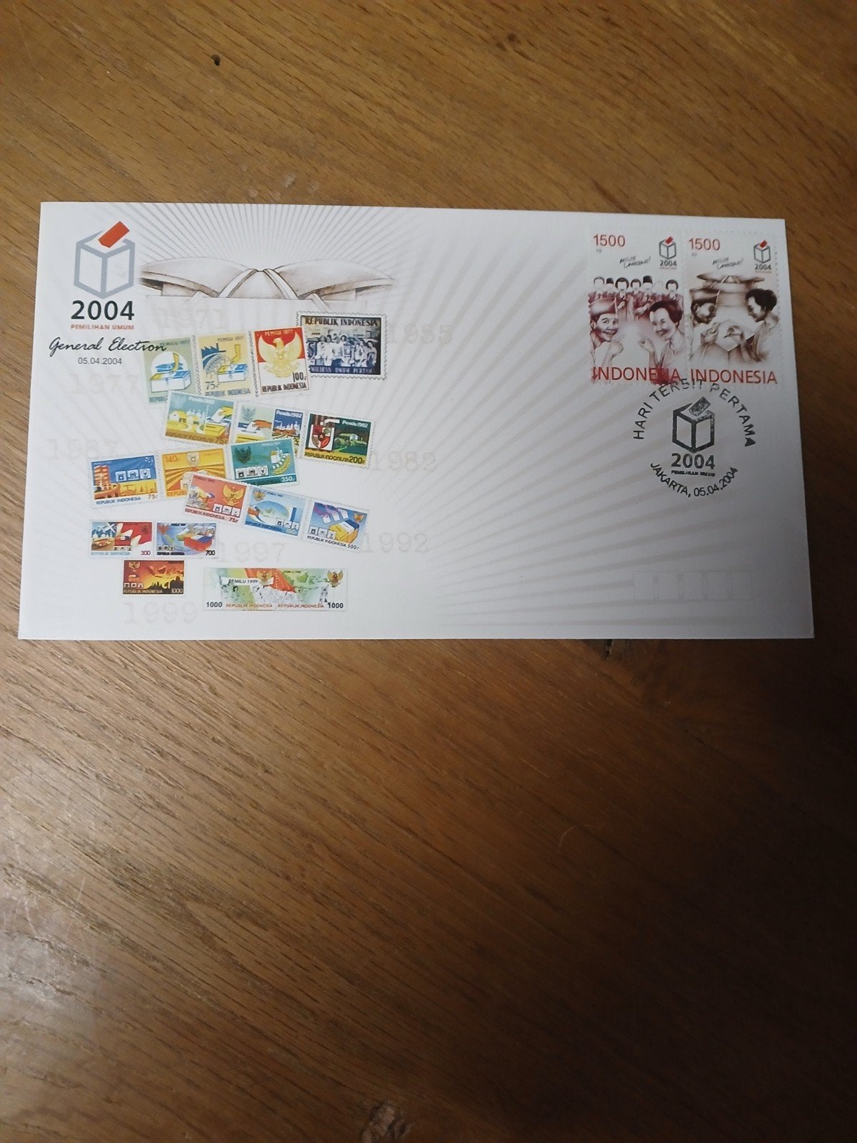 Indonesische Eerste Dag Envelop - Algemene Verkiezingen 2004, Ophalen of Verzenden, Onbeschreven, Rest van de wereld