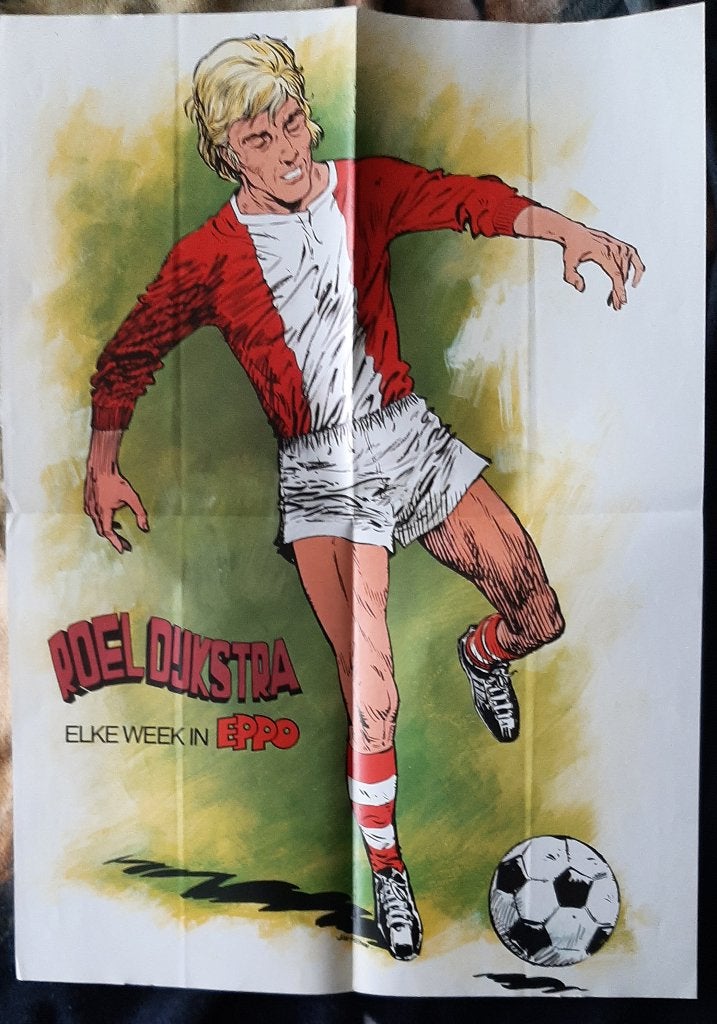 Roel Dijkstra - affiche uit tijdschrift Eppo, jaren 80, Ophalen of Verzenden, Overige figuren, Gebruikt, Plaatje, Poster of Sticker