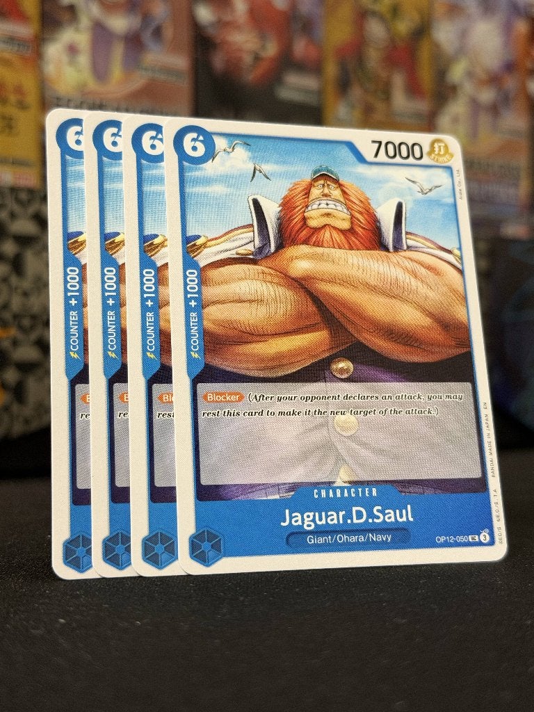 Jaguar.D.Saul - OP 12-050 UC - One Piece kaart Navy, Ophalen of Verzenden, Losse kaart