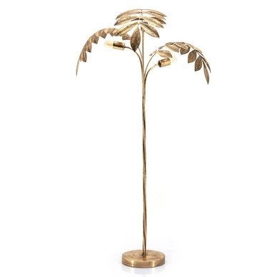 By-Boo Furnilux vloerlamp palmboom goud - Unbeleafable, Huis en Inrichting, Lampen | Vloerlampen, Zo goed als nieuw, 100 tot 150 cm
