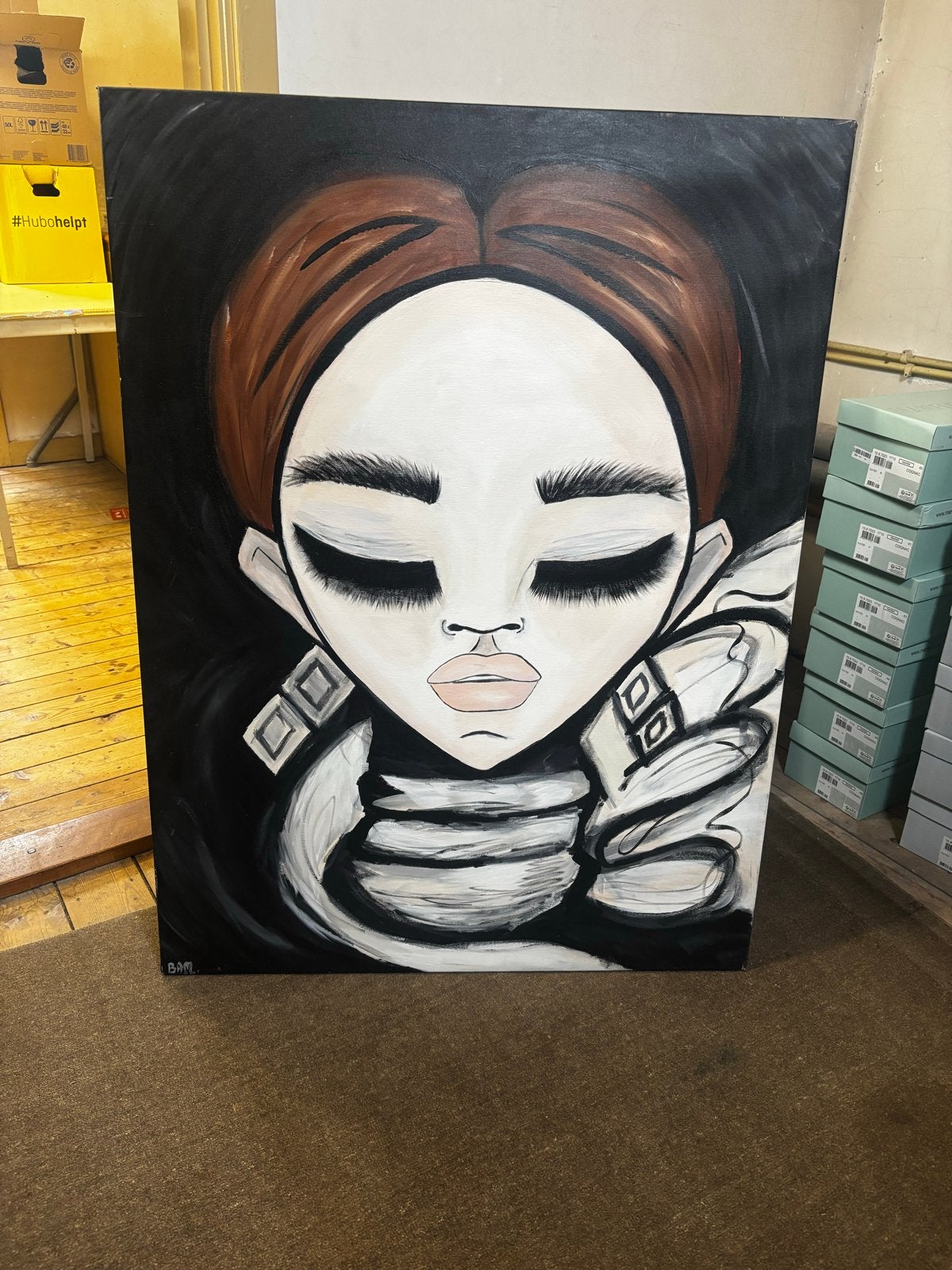 Grootschilderij: Vrouw, Ophalen