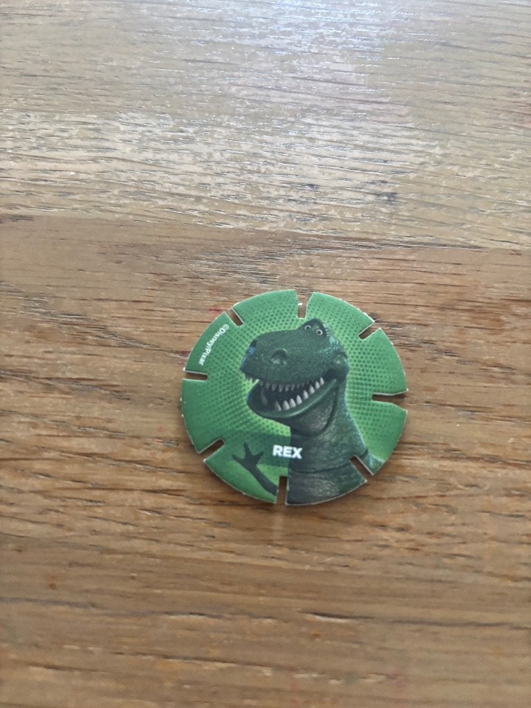 Disney Diskeyz Rex AH (Meerdere stuks beschikbaar), Verzamelen, Albert Heijn, Ophalen of Verzenden